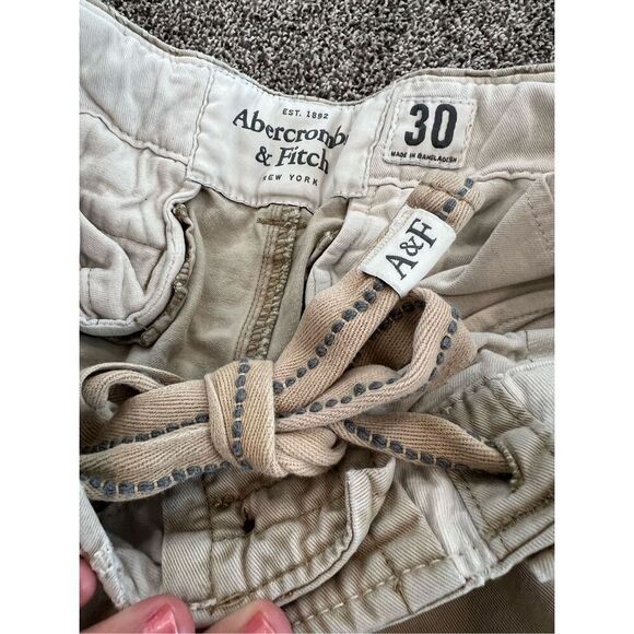 Abercrombie & Fitch Men's Cargo Shorts Size 30 Khaki - Picture 5 of 6
